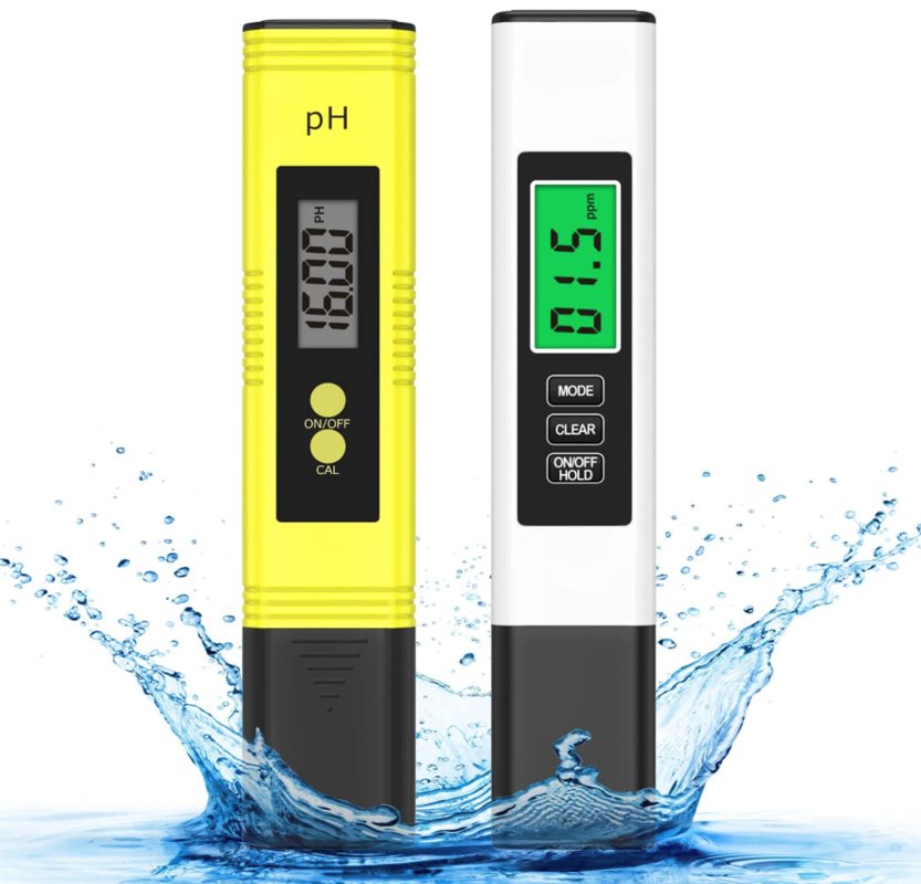 Handheld pH and EC Meter Just Vertical 